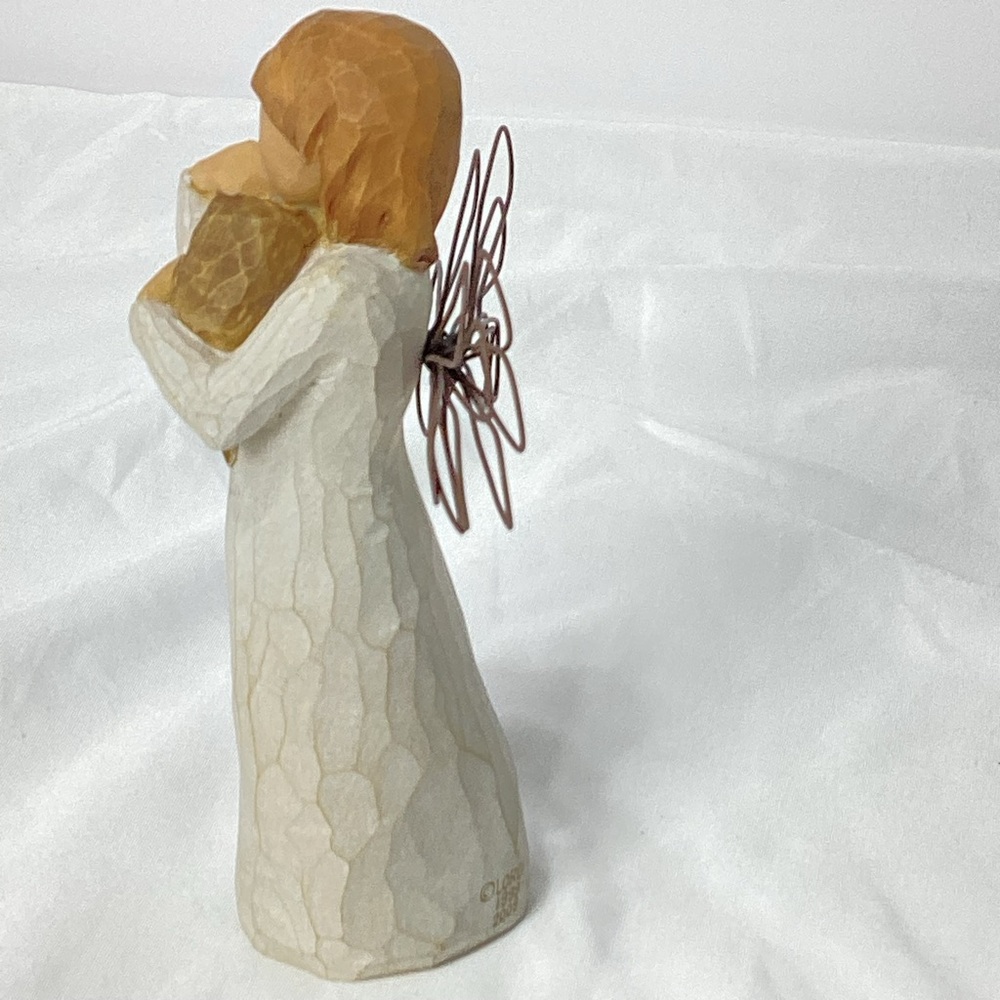 Willow Tree Angel Of Friendship Figurine 2009 Demdaco Angel Holding a Puppy - Picture 3 of 9